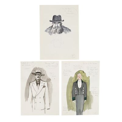 1004. Set of Three Anthony Powell Hand-Drawn and Colored Costume Design Artwork ### INDIANA JONES AND THE LAST CRUSADE (1989)