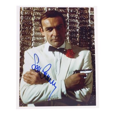 1020. Sean Connery-Autographed Promotional James Bond Still ### JAMES BOND: GOLDFINGER (1964)