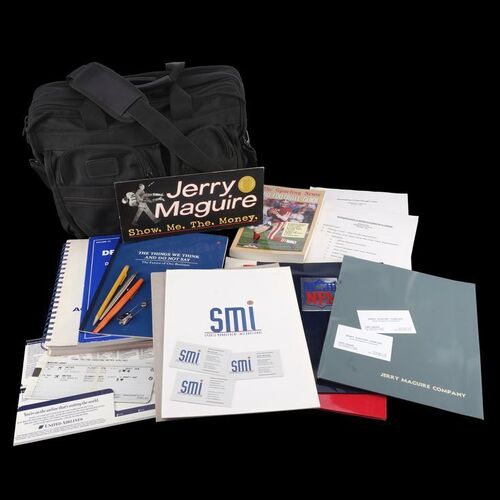 1030. Jerry Maguire's (Tom Cruise) Briefcase, Folders, Books, Plane Tickets, and Business Cards ### JERRY MAGUIRE (1996)