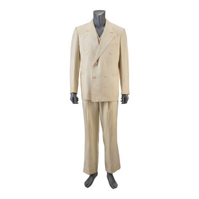 1034. Johnny "Dangerously" Kelly's (Michael Keaton) Screen-Matched Pinstripe Suit Costume ### JOHNNY DANGEROUSLY (1984)