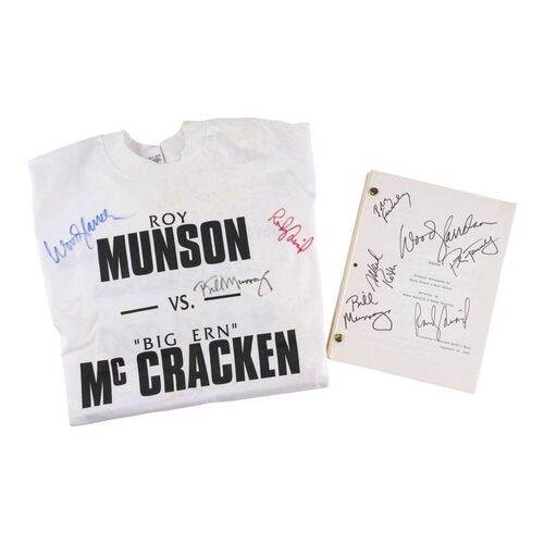 1064. Cast-Autographed Director's Revised Draft Production Script and Production-Made "Munson vs. McCracken" Shirt ### KINGPIN (1996)