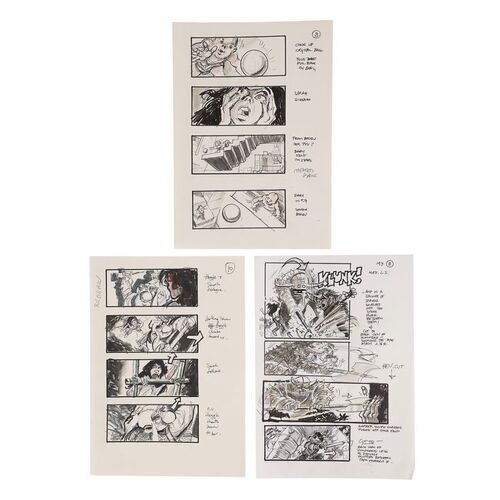 1069. Set of Three Three Martin Asbury Hand-drawn Storyboard Pages ### LABYRINTH (1986)
