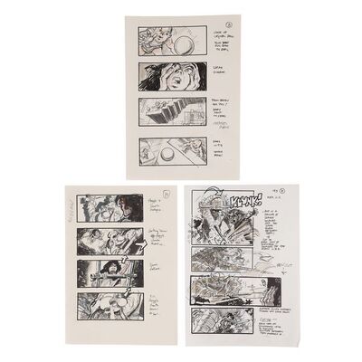 1069. Set of Three Three Martin Asbury Hand-drawn Storyboard Pages ### LABYRINTH (1986)