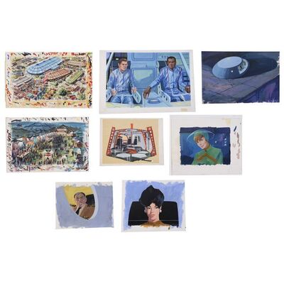 1071. Set of Eight Hand-Painted Irwin Allen Concept Art Paintings ### LAND OF THE GIANTS (1968-1970)