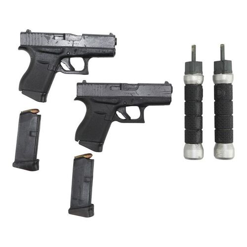 1139. Pairs of Natasha Romanoff's (Scarlett Johansson) Stunt Glock 43, Ammo Magazines and Baton Handles ### BLACK WIDOW (2021)