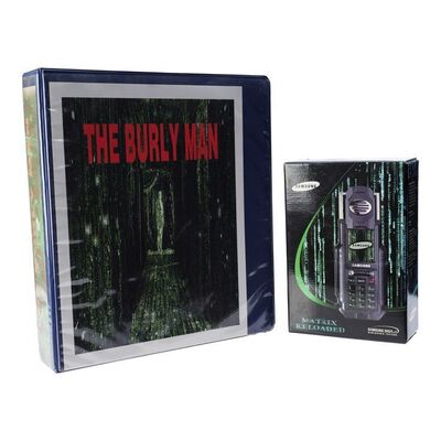 1159. "The Burly Man" Concept Art Print Binder with Promotional Samsung SPH-N270 Cell Phone ### THE MATRIX RELOADED (2003)