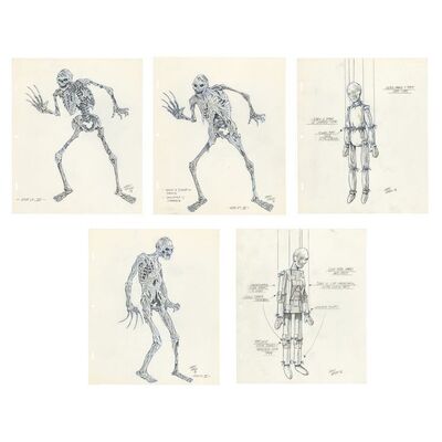 1216. Set of Five Hand-Drawn Larry Nikolai Freddy Puppet and Skeleton Concept Sketches ### NIGHTMARE ON ELM STREET 3, A: DREAM WARRIORS (1987)