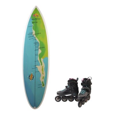 1220. Maddie Barker's (as played by Jennifer Lawrence) Rollerblades and CA Surfboard ### NO HARD FEELINGS (2023)