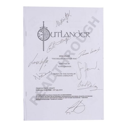 1237. Maria Doyle Kennedy's Cast-Autographed "The Ballad Of Roger Mac" Pink Draft Script ### OUTLANDER (2014-PRESENT)