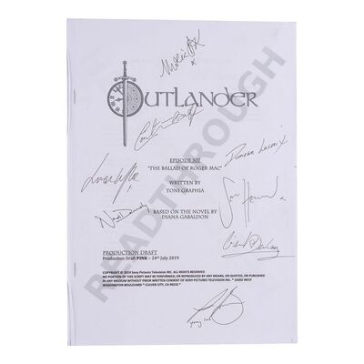 1237. Maria Doyle Kennedy's Cast-Autographed "The Ballad Of Roger Mac" Pink Draft Script ### OUTLANDER (2014-PRESENT)