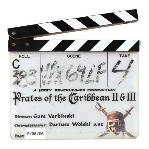 1255. Clapperboard ### PIRATES OF THE CARIBBEAN: DEAD MAN'S CHEST (2006)/PIRATES OF THE CARIBBEAN: AT WORLD'S END (2007)
