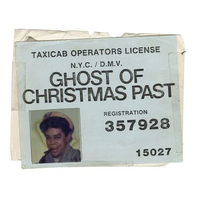 1332. Ghost of Christmas Past's (David Johansen) Taxicab Operators License ### SCROOGED (1988)