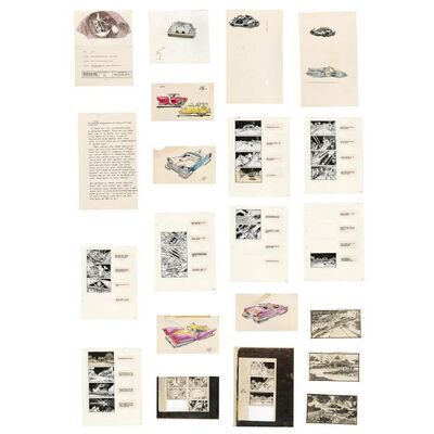 1346. Douglas Trumbull Collection: Printed and Hand-Illustrated Robert U. Taylor and Ralph McQuarrie Vehicle Designs and Storyboards ### BACK TO THE FUTURE: THE RIDE (1991-2007)