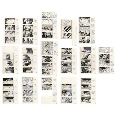 1352. Douglas Trumbull Collection: Printed and Hand-Illustrated Ralph McQuarrie Storyboards with Handwritten Notes ### BACK TO THE FUTURE: THE RIDE (1991-2007)