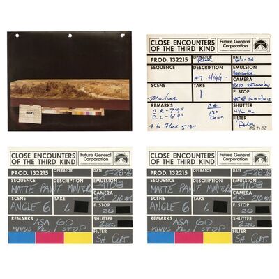 1358. Douglas Trumbull Collection: Set of Thee Production Paper Slates with Photo ### CLOSE ENCOUNTERS OF THE THIRD KIND (1977)