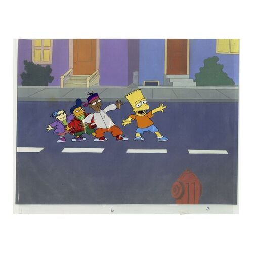 1369. "Do The Bartman" Hand-Painted Animation Cel with Photocopy Background ### THE SIMPSONS: BART SIMPSON: DO THE BARTMAN (MUSIC VIDEO, 1990)