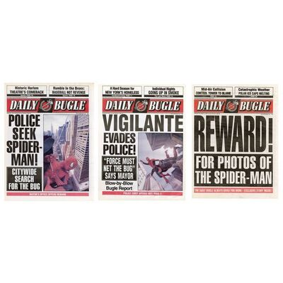 1397. Set of Three Daily Bugle Newspaper Covers ### SPIDER-MAN (2002)