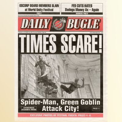1399. "Times Scare!" Daily Bugle Newspaper Cover ### SPIDER-MAN (2002)