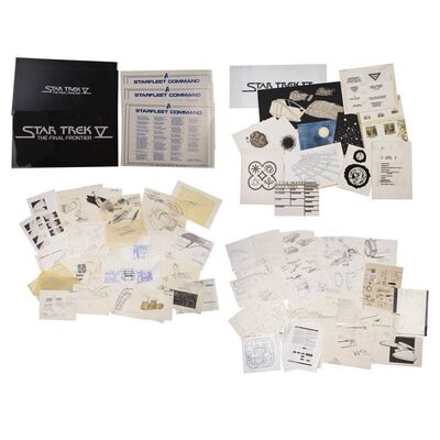 1429. Michael and Denise Okuda Collection: Extensive Portfolio of Hand-Drawn, Printed, and Mixed Media Design, Blueprint, and Reference Artworks ### STAR TREK FRANCHISE (1966-PRESENT)