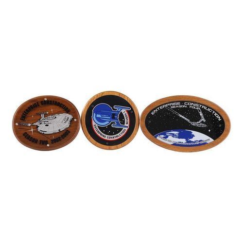 1487. Michael and Denise Okuda Collection: Set of Three Crew Gift Plaques ### STAR TREK: ENTERPRISE (T.V. SERIES, 2001 - 2005)