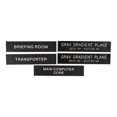1501. Michael and Denise Okuda Collection: Set of Five "In a Mirror, Darkly" USS Defiant Signs ### STAR TREK: ENTERPRISE (T.V. SERIES, 2005)