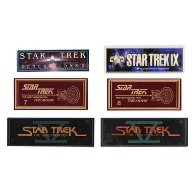 1509. Michael and Denise Okuda Collection: Set of Six Parking Passes ### STAR TREK FRANCHISE (1989-PRESENT)