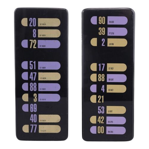 1513. Michael and Denise Okuda Collection: Pair of Enterprise-E LCARS Control Panels ### STAR TREK FRANCHISE (1966-PRESENT)