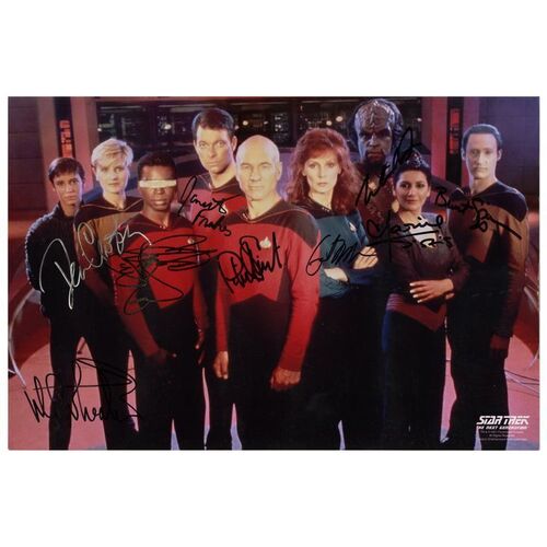 1582. Season 1 Cast-Autographed Ensemble Photo ### STAR TREK: THE NEXT GENERATION (1987-1994)