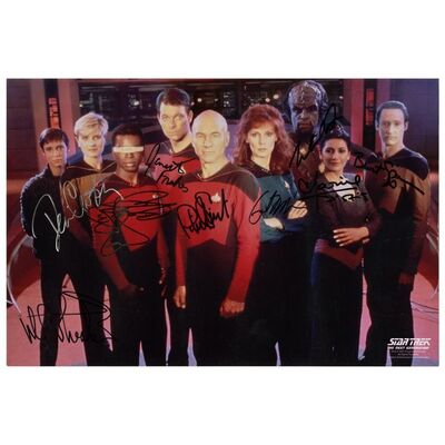 1582. Season 1 Cast-Autographed Ensemble Photo ### STAR TREK: THE NEXT GENERATION (1987-1994)