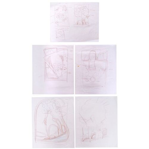 1664. William Plumb Collection: Collection of Hand-Drawn Drew Struzan 10th Anniversary Preliminary Sketches ### STAR WARS: A NEW HOPE (1977)