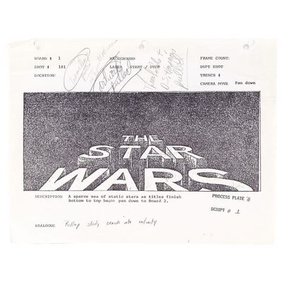 1667. Printed Opening Crawl Storyboard with Handwritten Annotations ### STAR WARS: A NEW HOPE (1977)