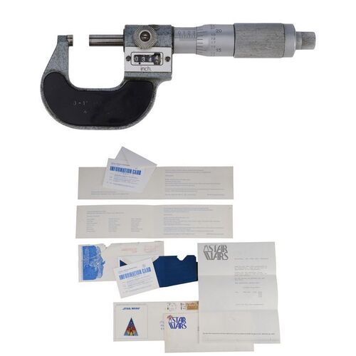 1668. Stuart Ziff's Letter and Envelopes, Pair of Crew Invitations, and Micrometer ### STAR WARS: A NEW HOPE (1977)