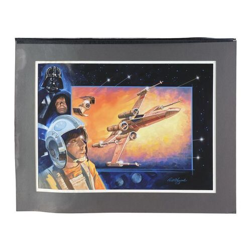 1711. Matted Hand-Painted Paul Wenzel X-Wing Starfighter Illustration ### STAR WARS: ORIGINAL TRILOGY (1977-1983)
