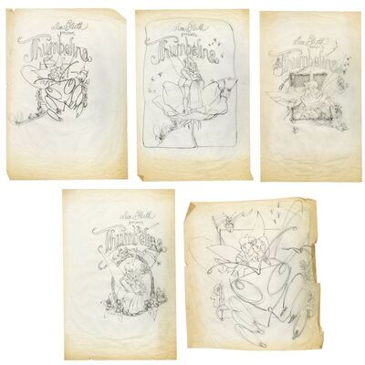 1814. Set of Five Hand-Drawn Cover Concept Art ### THUMBELINA (1994)