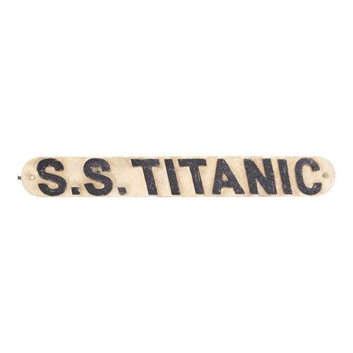 1820. "S.S. Titanic" Lifeboat Nameplate ### TITANIC (1997)