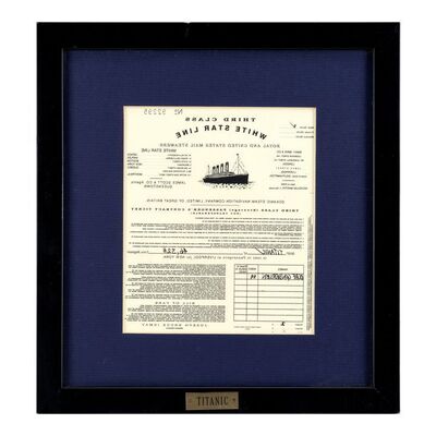 1823. Olaf Gundersen's (Bjorn Olsen) Mirror-Image Printed Third-Class Ticket ### TITANIC (1997)