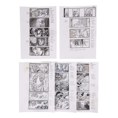 1852. Five Martin Asbury Hand-drawn Storyboard Pages ### TROY (2004)