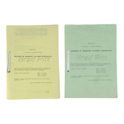 1908. Pair of Brad Pitt's Scripts ### WORLD WAR Z (2013)
