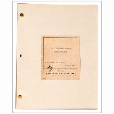 2. Final Shooting Script (8.5" x 11") Signed by James Mason, Earl Felton, Kirk Douglas, Peter Lorre, and Paul Lucas; Very Fine+ ### 20,000 LEAGUES UNDER THE SEA (1954)