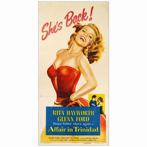11. Three Sheet (41" x 81"); Fine+ on Linen ### AFFAIR IN TRINIDAD (1952)