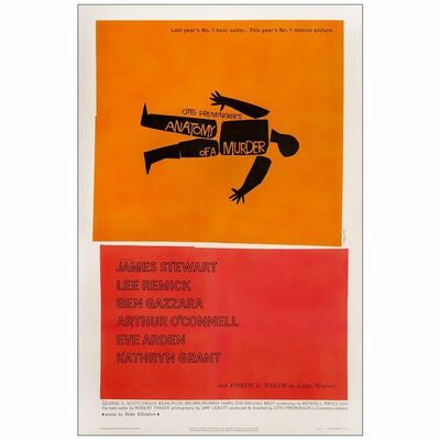 18. One Sheet (27" x 41"); Fine+ on Linen ### ANATOMY OF A MURDER (1959)