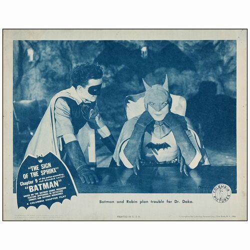32. Lobby Card (11" x 14"); Fine+ ### BATMAN (1943)