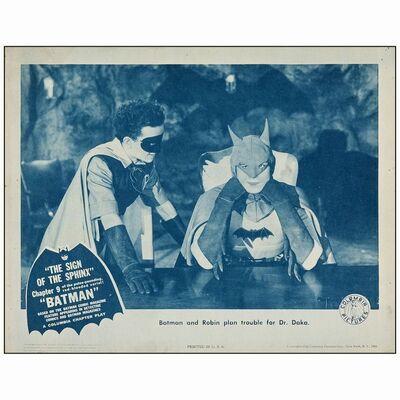 32. Lobby Card (11" x 14"); Fine+ ### BATMAN (1943)