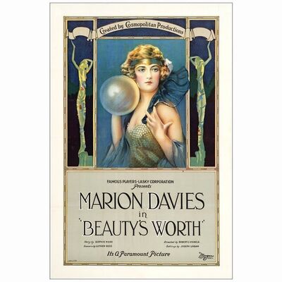 33. One Sheet (27" x 41"); Stone Litho; Very Fine+ on Linen ### BEAUTY'S WORTH (1922)