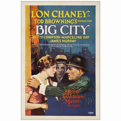 38. One Sheet (27" x 41"); Stone Litho; Very Fine+ on Paper ### THE BIG CITY (1928)