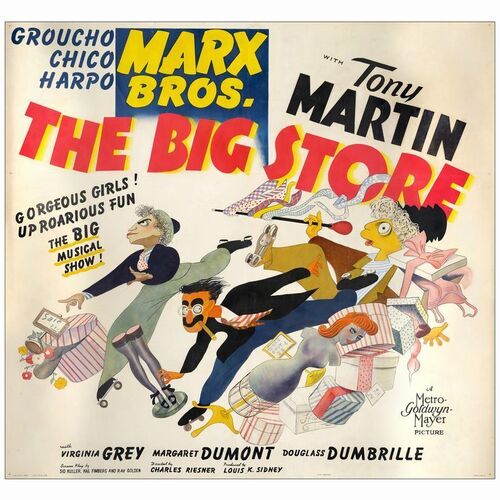 39. Six Sheet (81" x 81"); Good on Linen ### THE BIG STORE (1941)
