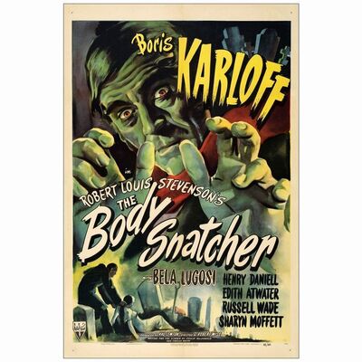 47. One Sheet (27" x 41"); Very Fine- on Linen ### THE BODY SNATCHER (1945)
