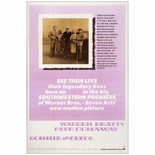 48. 40" x 60" Southwestern Premiere; Near Mint Folded ### BONNIE AND CLYDE (1967)