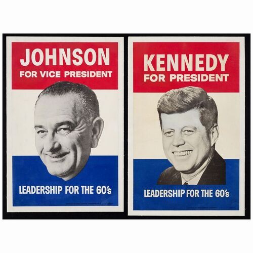 67. Campaign Posters (2) (13.5" x 21.25"); Fine- on Linen ### CAMPAIGN POSTER (1960)