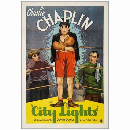79. One Sheet (28" x 41"); Style No. 2, Stone Litho; Fine+ on Linen ### CITY LIGHTS (1931)